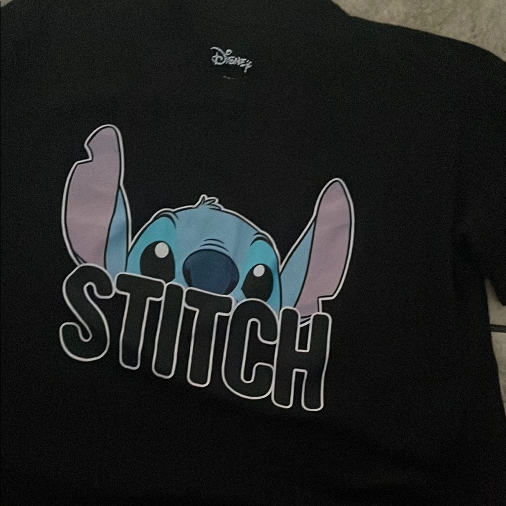 Disney Stitch Black Kids T-Shirt